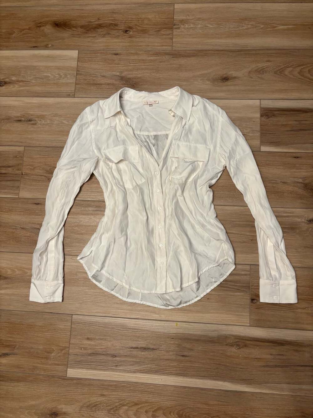 Gold Hawk Luxe Silk Shirt Dress Creamy White
